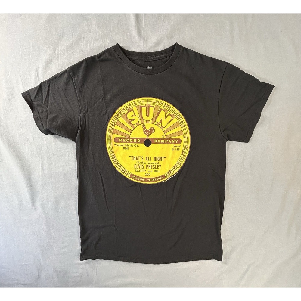 Elvis Presely Graceland black short sleeve T-Shirt men's medium Music